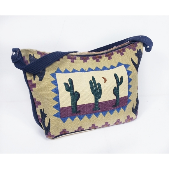 Handbags - SOLD☆ Southwest Cactus Coyotes Shoulder Tote Bag